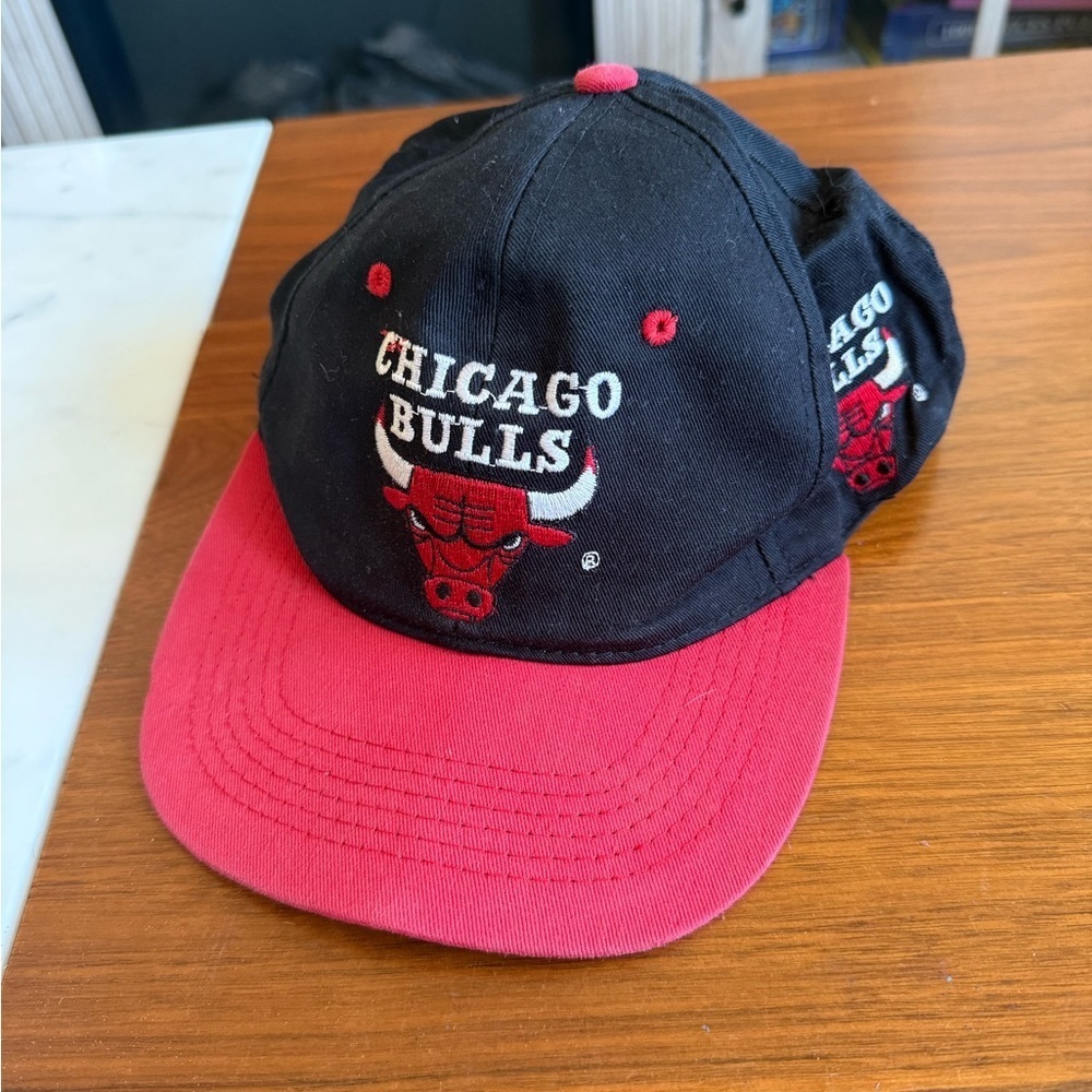 Chicago Bulls Kids Black and Red Cap